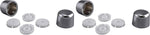 Plumb Pak round toilet bolt caps close up plastic material
