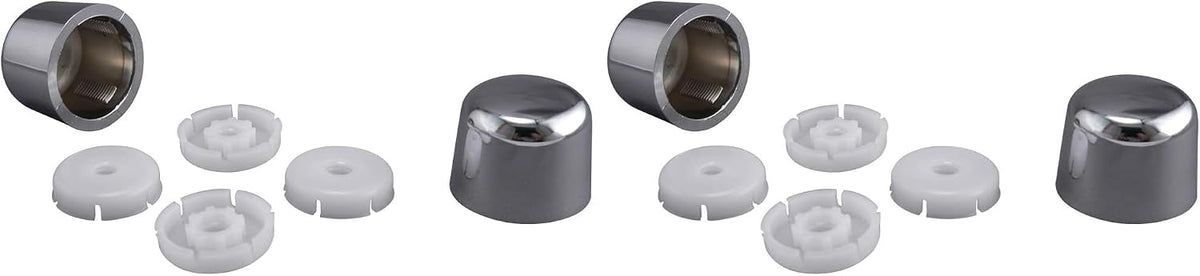 Plumb Pak round toilet bolt caps close up plastic material