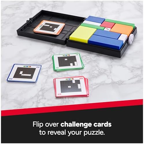 Close up view of the eighty eight challenge cards for the color matching puzzle.
