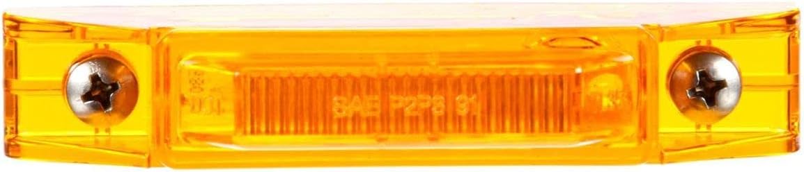 Truck-Lite 35 Series LED Rectangular Marker Clearance Light 35200Y3 front view highlighting yellow polycarbonate lens for commercial truck safety.