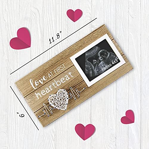 VILIGHT farmhouse style wood sonogram frame hanging on a bedroom wall as beautiful nursery home decor