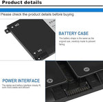 Rear view of the 4 cell notebook power pack displaying the safe connection pins and durable plastic housing