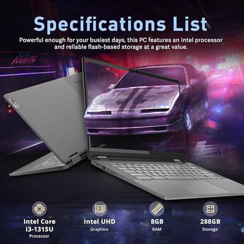 Lenovo IdeaPad Flex 5i premium Chromebook fully rotated into a flat tablet layout highlighting its slim profile and responsive screen.