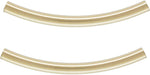 30pcs Adabele Real Gold Plated Sterling Silver Curved Tube 20mm, Hole 1.5mm - Image 14
