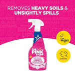 The Pink Stuff foaming spray nozzle detail for precision cleaning