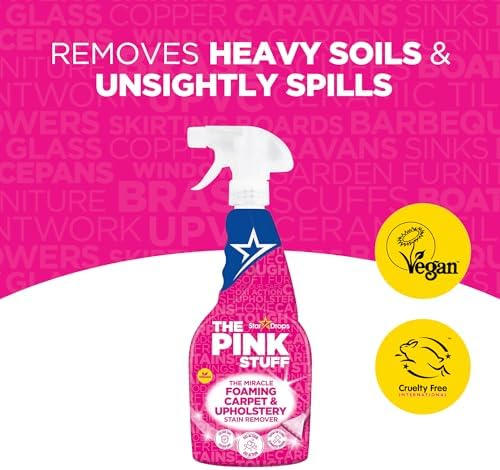 The Pink Stuff foaming spray nozzle detail for precision cleaning