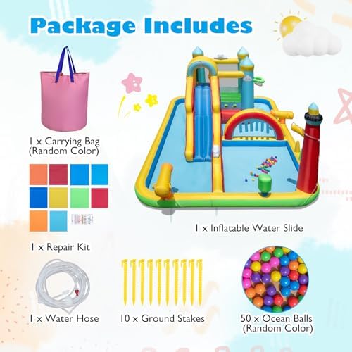 Bountech inflatable water park with splash pool