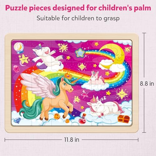 SYNARRY wooden jigsaw set being assembled by a young child to develop fine motor skills.