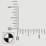 Close up of the 1-1/16 inch nickel-plated steel sewing pins inside the curved storage container.