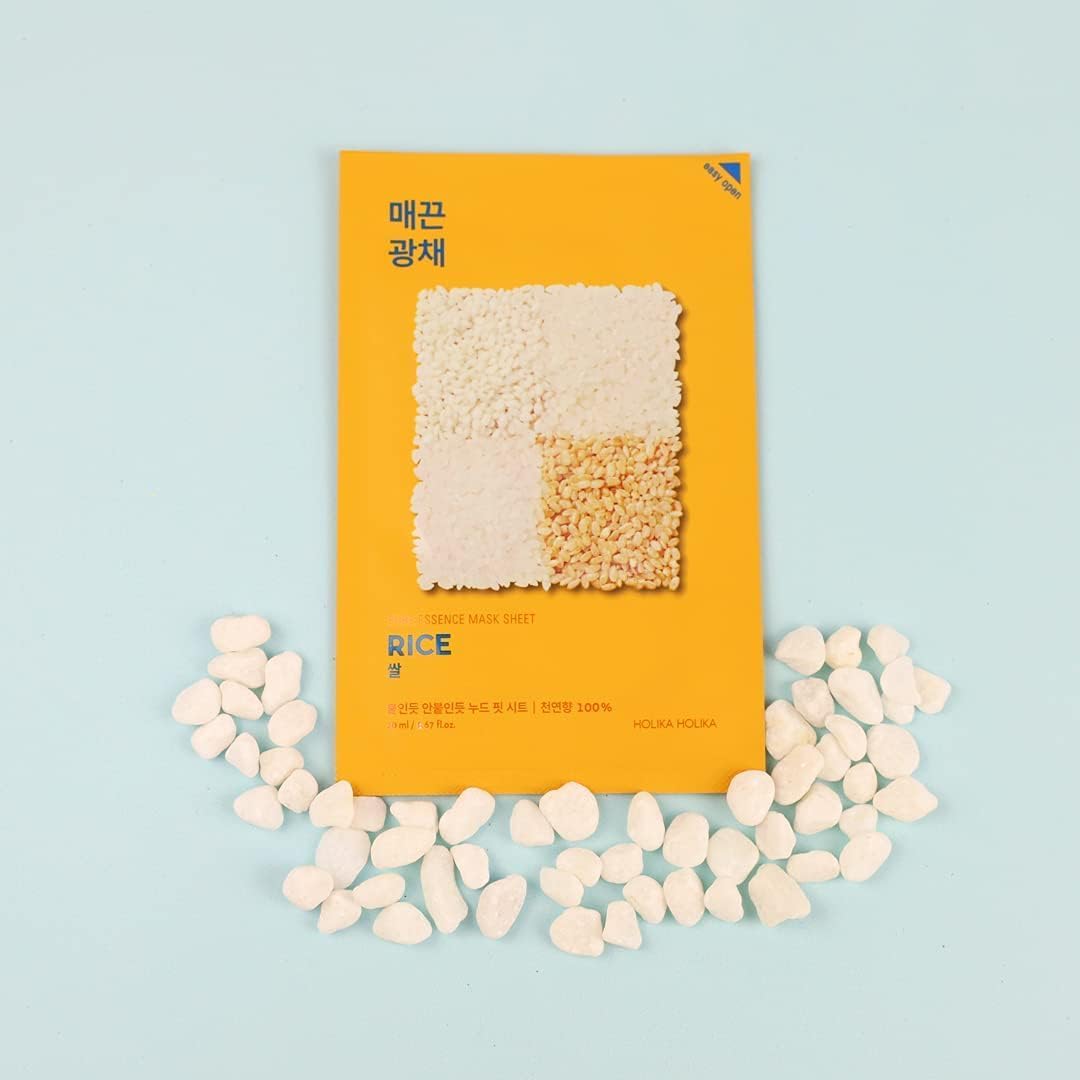 Holika Holika sheet mask essence application