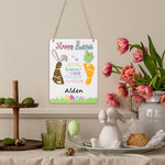 R HORSE 3D wooden Easter sign kit including the jute rope and black customization marker pen.