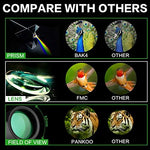 High definition optical monocular scope displaying the premium green fully multi-coated lens coating