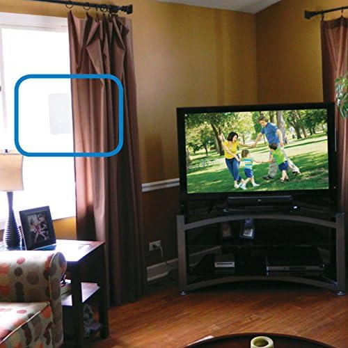 Winegard FL5500A amplified digital antenna showing attached coaxial cable and sleek profile