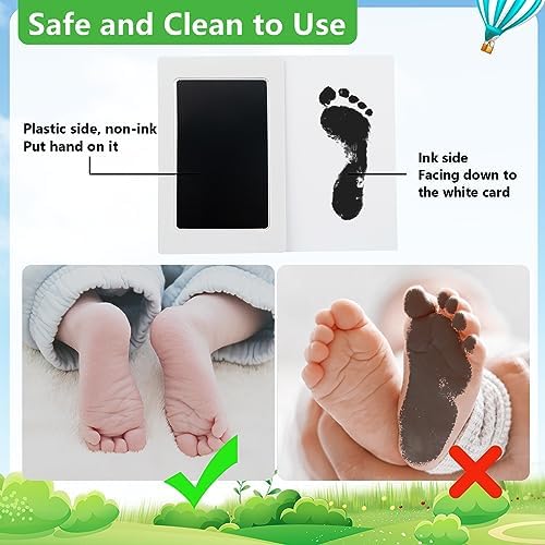 Detailed newborn handprint illustration made with the eco-friendly inkless stamp pad