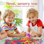 Demonstration of stretching a sensory noodle string to full length