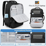 ZOMFELT flight approved daypack showing the padded 15.6-inch laptop sleeve.
