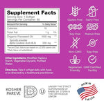 Close up of Zahler plant source essential fatty acids premium vegetarian friendly bottle