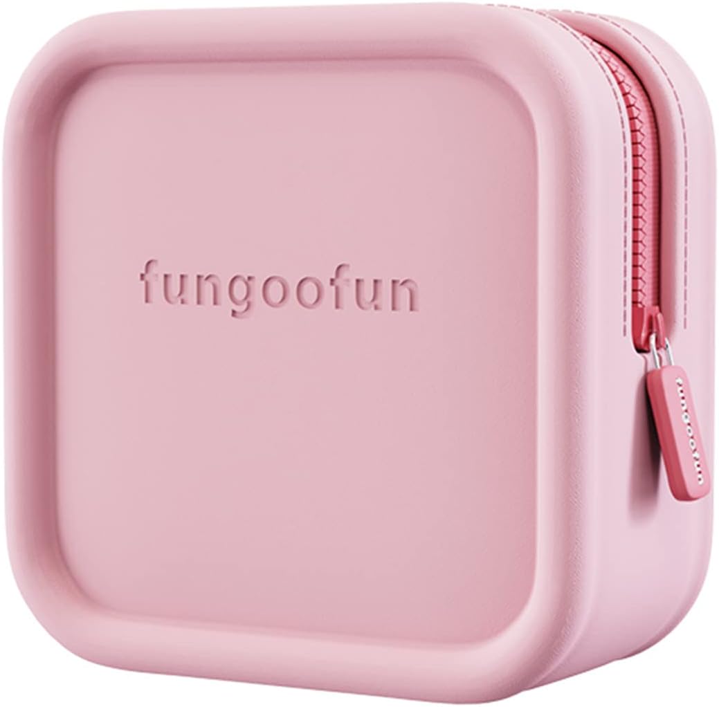Bueay pink makeup bag front view cosmetic organizer