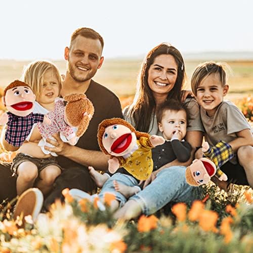 Detailed view of ZJoey brother hand puppet fabric and design