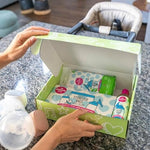 Hypoallergenic breast pump cleaning supplies in packaging