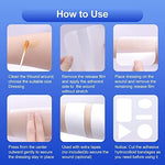 Close up view of the translucent borderless hydrocolloid wound dressing material