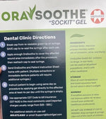 Orasoothe dry socket prevention gel showing applicator nozzle details.