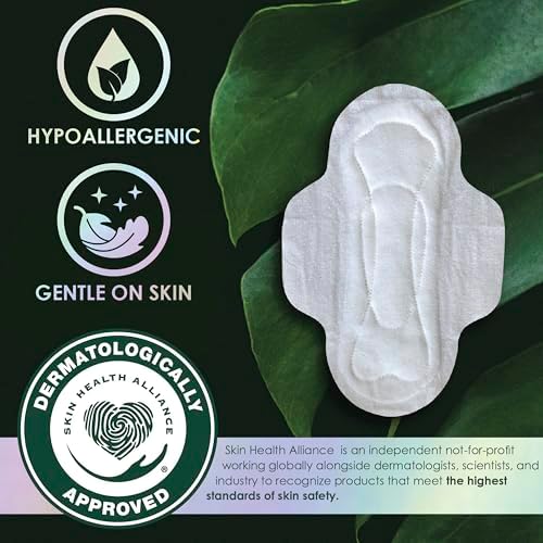 L. period care brand message showing the US grown organic cotton seal.