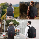 Anterk imported heavy duty travel backpack showcasing hidden rear security anti theft pocket