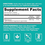 Qunol chelated magnesium supplement packaging side showing high absorption facts
