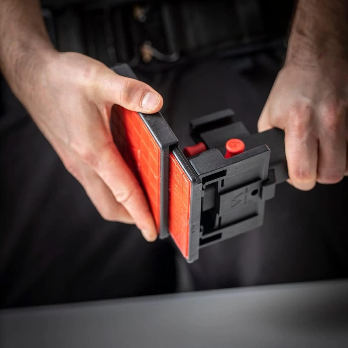Massca cabinet installation kit in use for wall mounting
