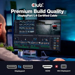 Club 3D DisplayPort cable coil detail