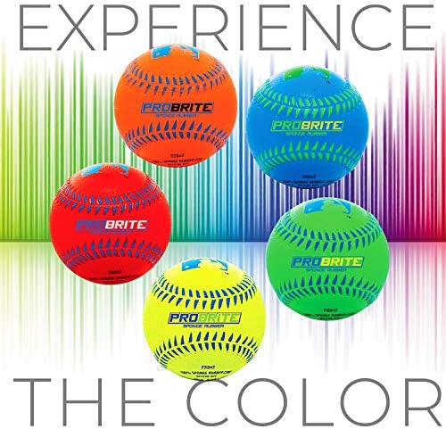 Close up of high visibility neon Franklin Sports teeball