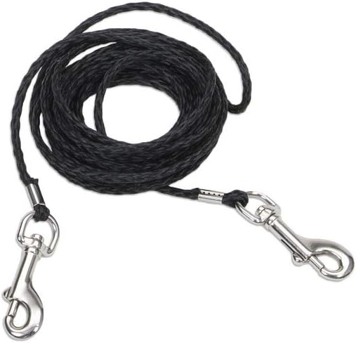 Coastal Poly Cat Tie Out 15 Feet black leash for outdoor pet safety