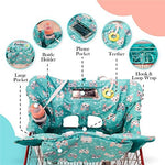 Yasmin Box hygienic grocery cart cushion for boys and girls showing full coverage protection.