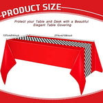 Three sheets of disposable Irenare racetrack table covers unfolded for boys car themed birthday decorations