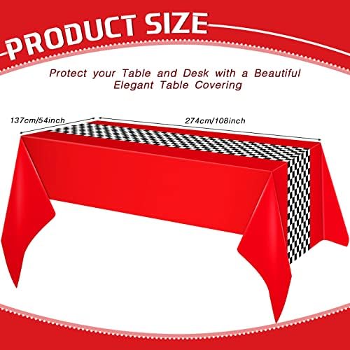 Three sheets of disposable Irenare racetrack table covers unfolded for boys car themed birthday decorations