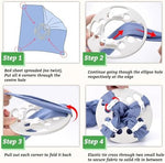 Znvyxhom reusable laundry clips on a white bed sheet
