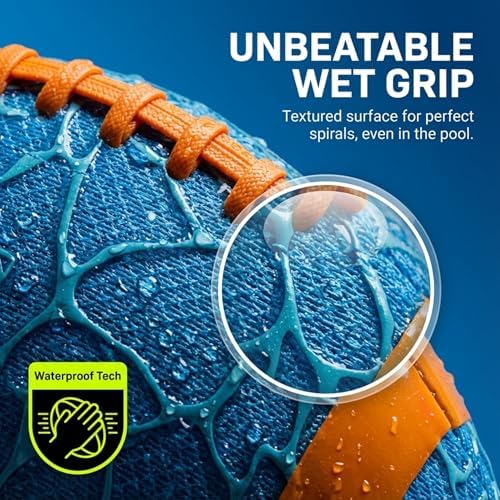 Refresh Sports grippy water football being inflated with hand pump