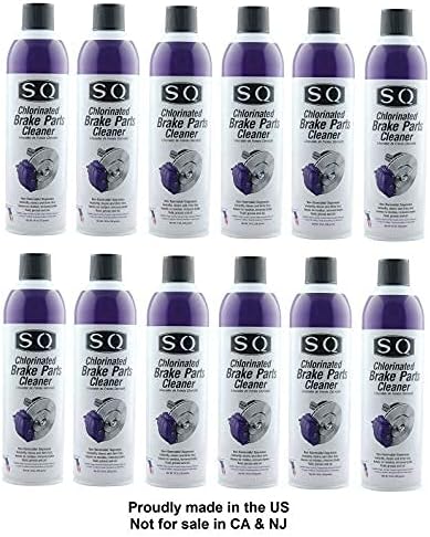 Close up of SQ 19 fluid ounce brake cleaner aerosol can