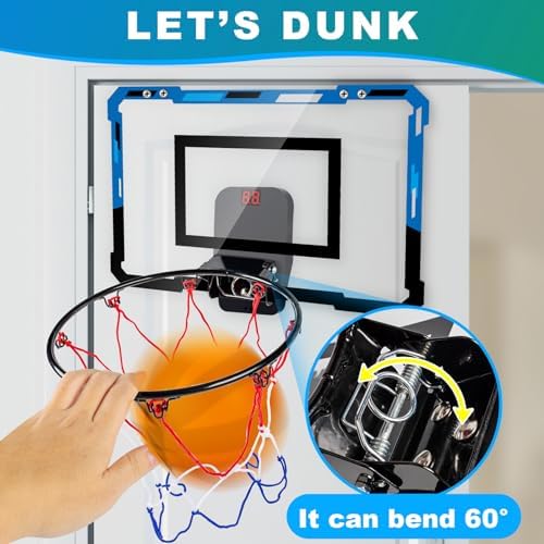Side profile of Loiley basketball hoop showing foldable design