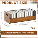 CroBlissful wooden cassette tape display rack showing magnetic front flap open