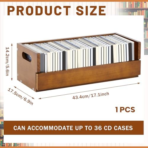 CroBlissful wooden cassette tape display rack showing magnetic front flap open