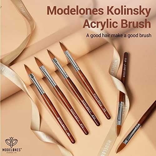 Professional manicurist using Modelones brush for acrylic powder