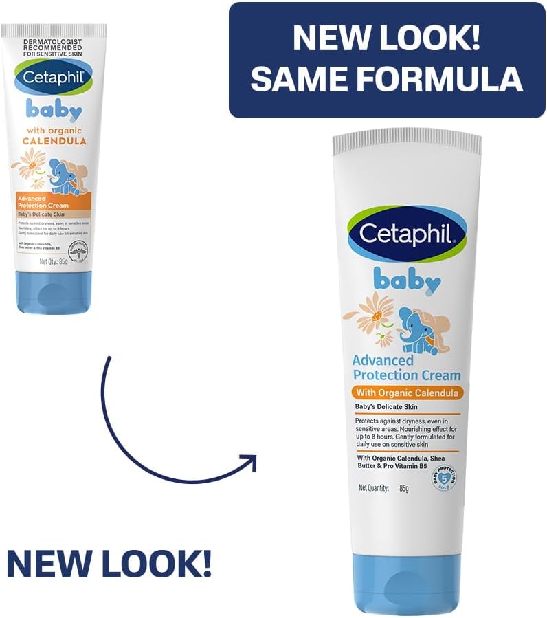 Cetaphil Baby Cream, Face & Body Moisturizing Cream | Advance Protection | Gentle & Soft with Organic Calendula 85gm - Image 2