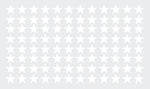 Innovative Stencils matte white star sticker application view