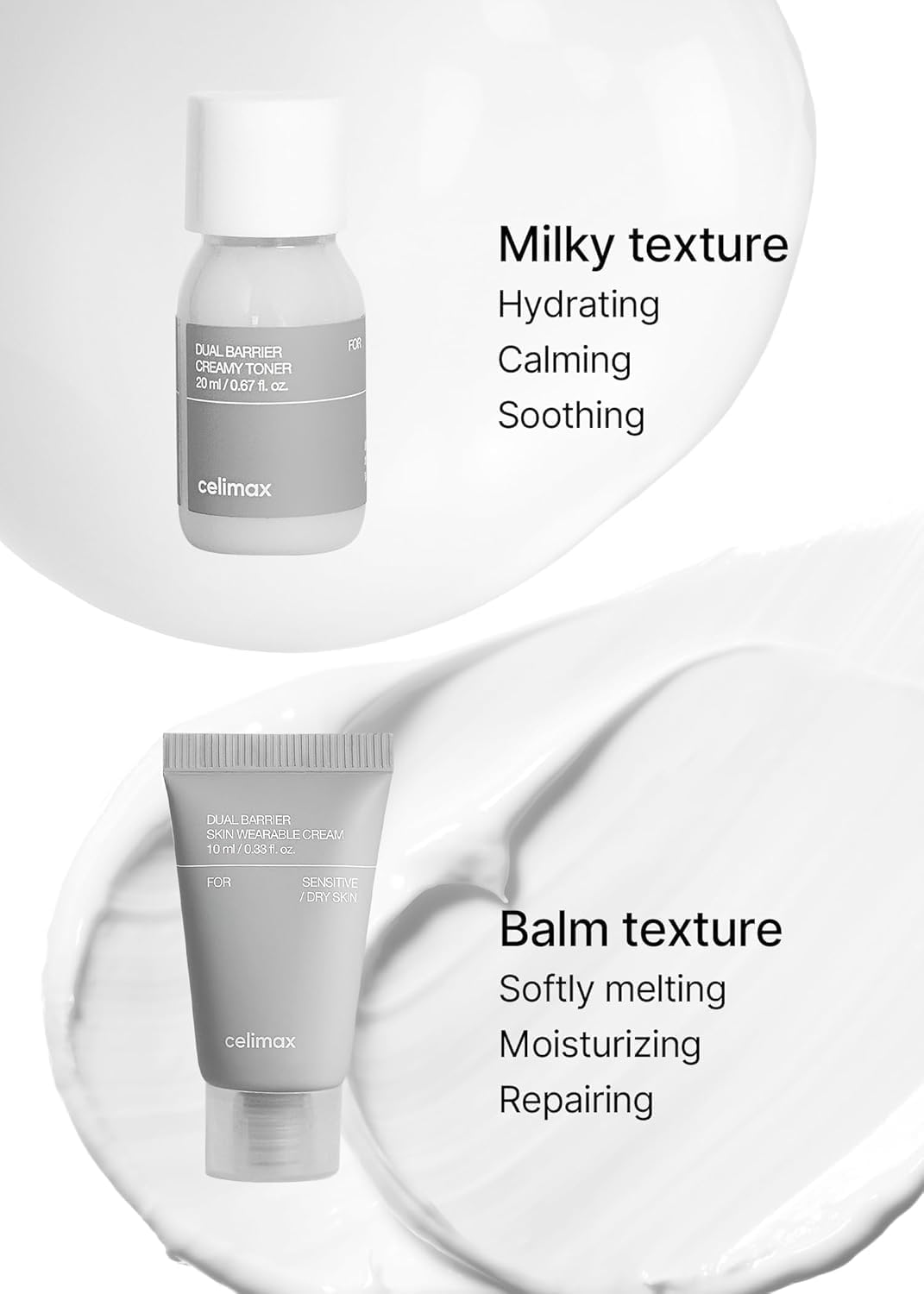 Korean ceramide skincare travel gift set for sensitive skin
