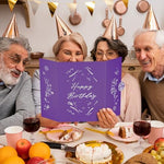 Purple 1st-99th Happy Birthday Party Decorations 18"x12" Birthday Guest Book for Men Women Suitable for All Ages Birthday Gifts Birthday Card - Image 6