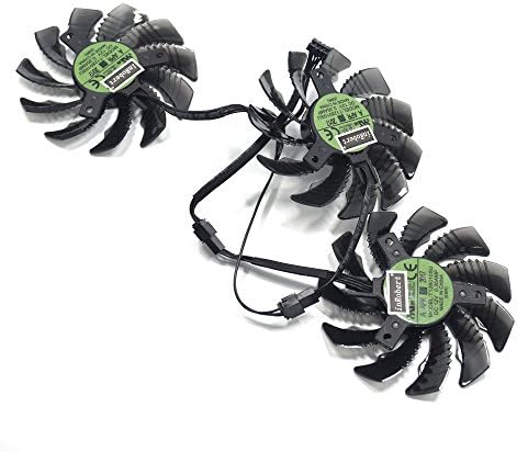 Complete layout of the triple fan configuration for Gigabyte graphics card thermal restoration.