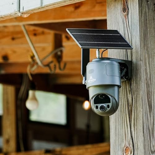 TACTACAM Defend 360 pan tilt zoom camera highlighting its compact wireless design