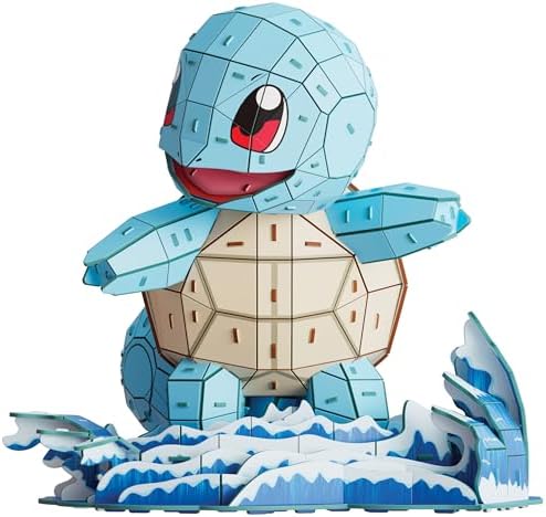 Close-up detail of the 3D Squirtle model showing the curly tail and expression